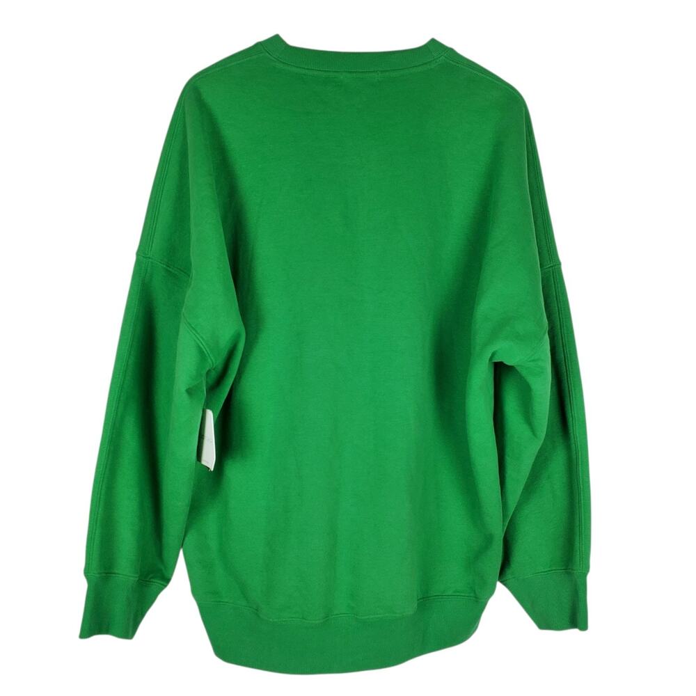 NEW Beyond Yoga Luxe Fleece Oversized Sweatshirt XL Home Court Green Crewneck - Picture 2 of 11